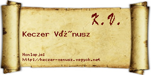 Keczer Vénusz névjegykártya
